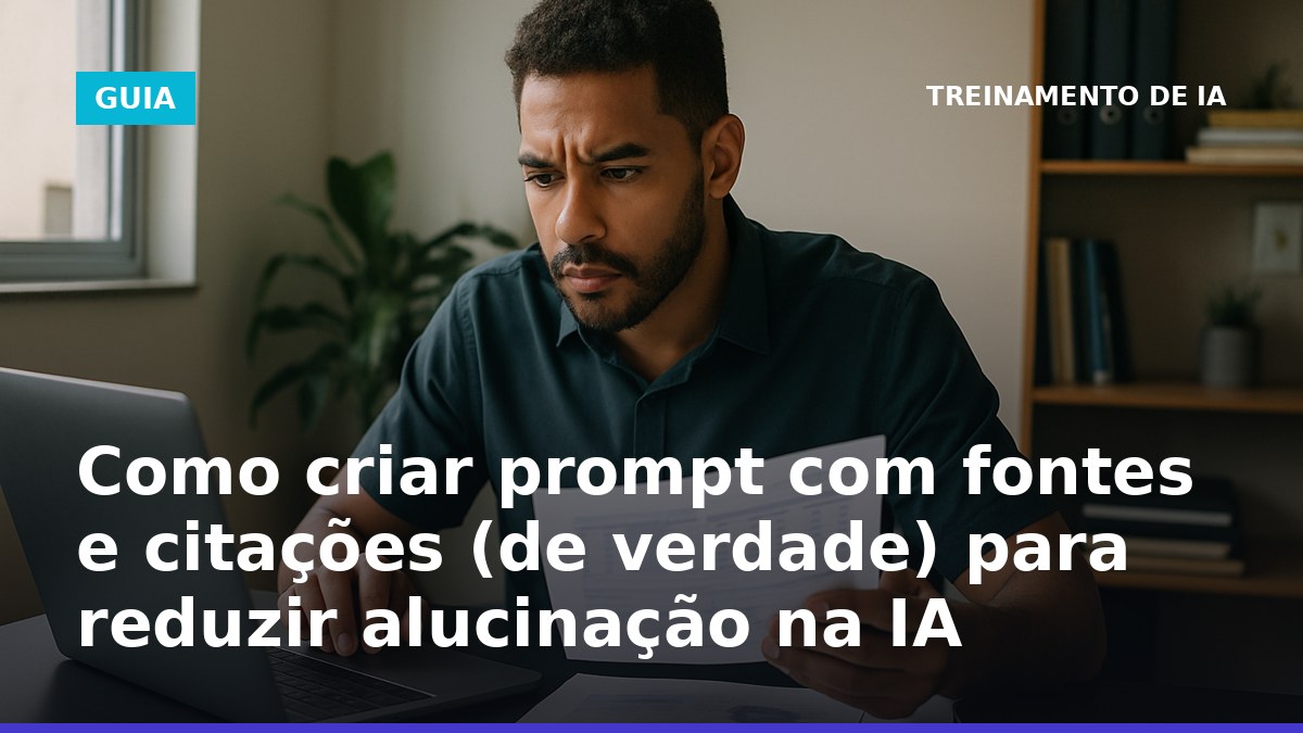Como criar prompt com fontes e citações para reduzir alucinação em IA