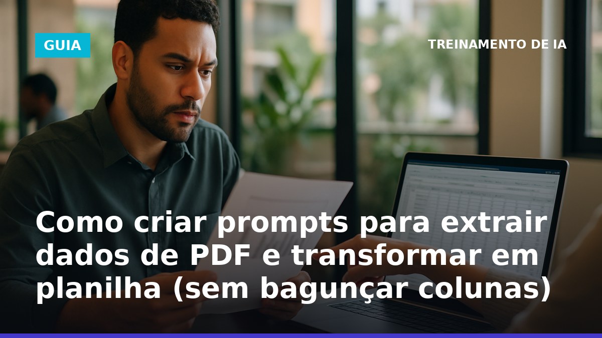 Prompts para extrair dados de PDF e transformar em planilha no Excel ou Google Sheets