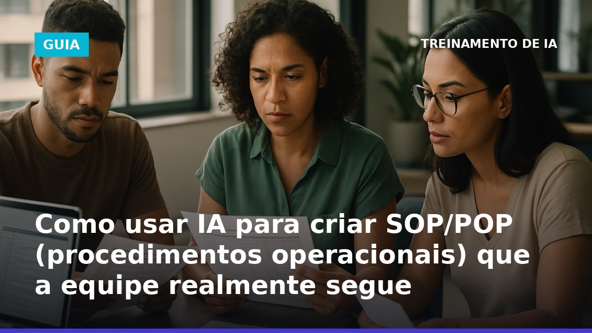 Como usar IA para criar SOP/POP de procedimentos operacionais na empresa