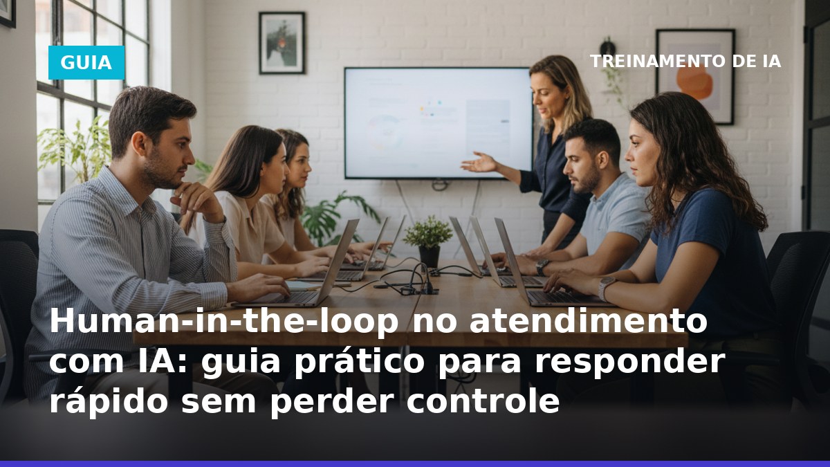 Human-in-the-loop no atendimento com IA: equipe revisando respostas antes de enviar ao cliente