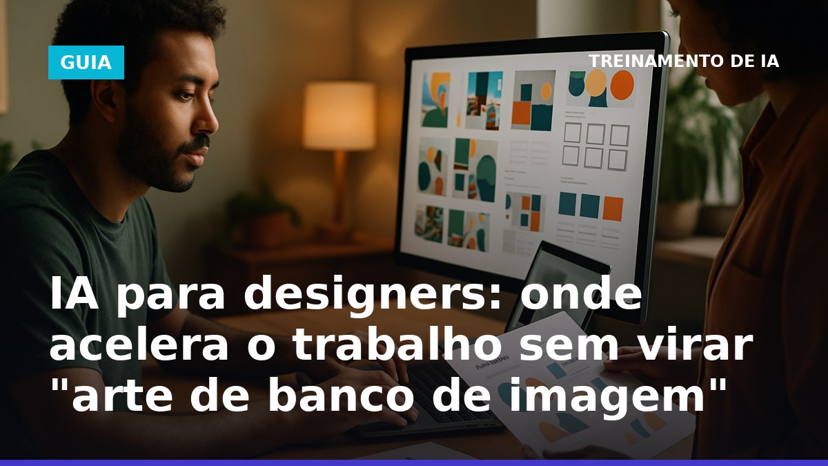 IA para designers acelerando o fluxo de criação sem arte genérica de banco de imagem