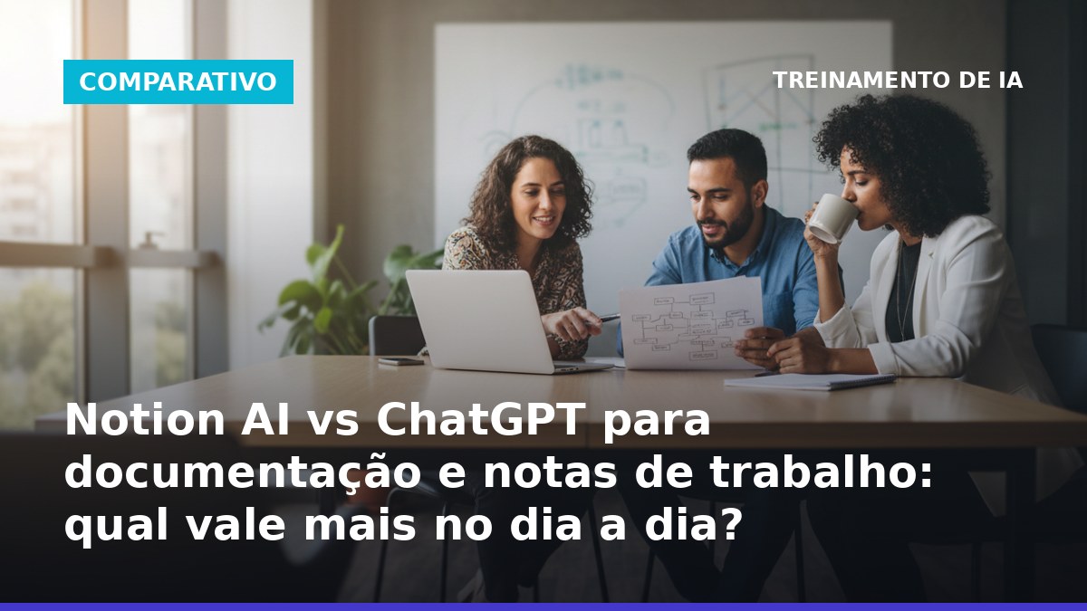 Notion AI vs ChatGPT para documentação de processos e notas de trabalho no escritório