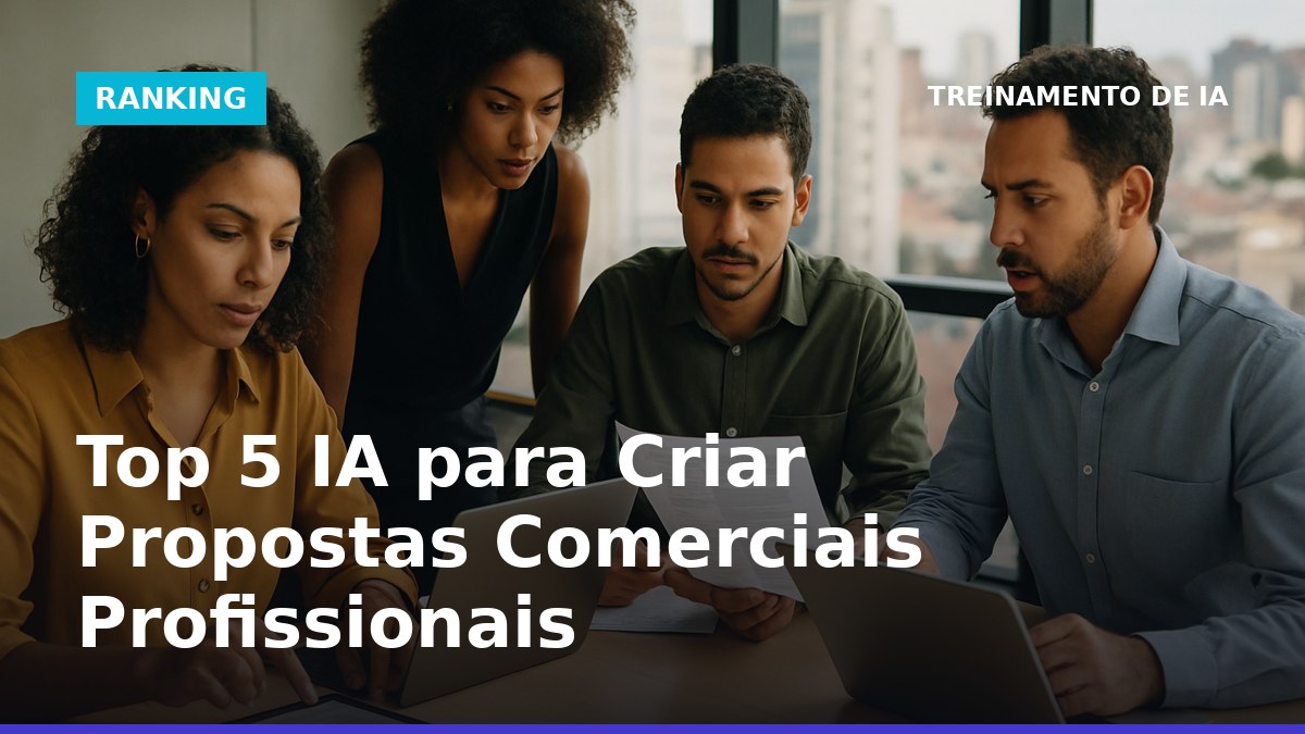 Profissionais brasileiros usando IA para criar propostas comerciais no escritório